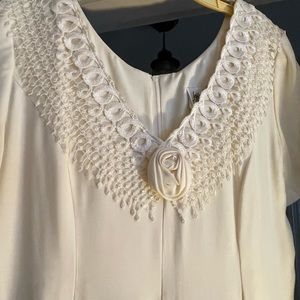 Ivory jumpsuit, wide leg, vintage